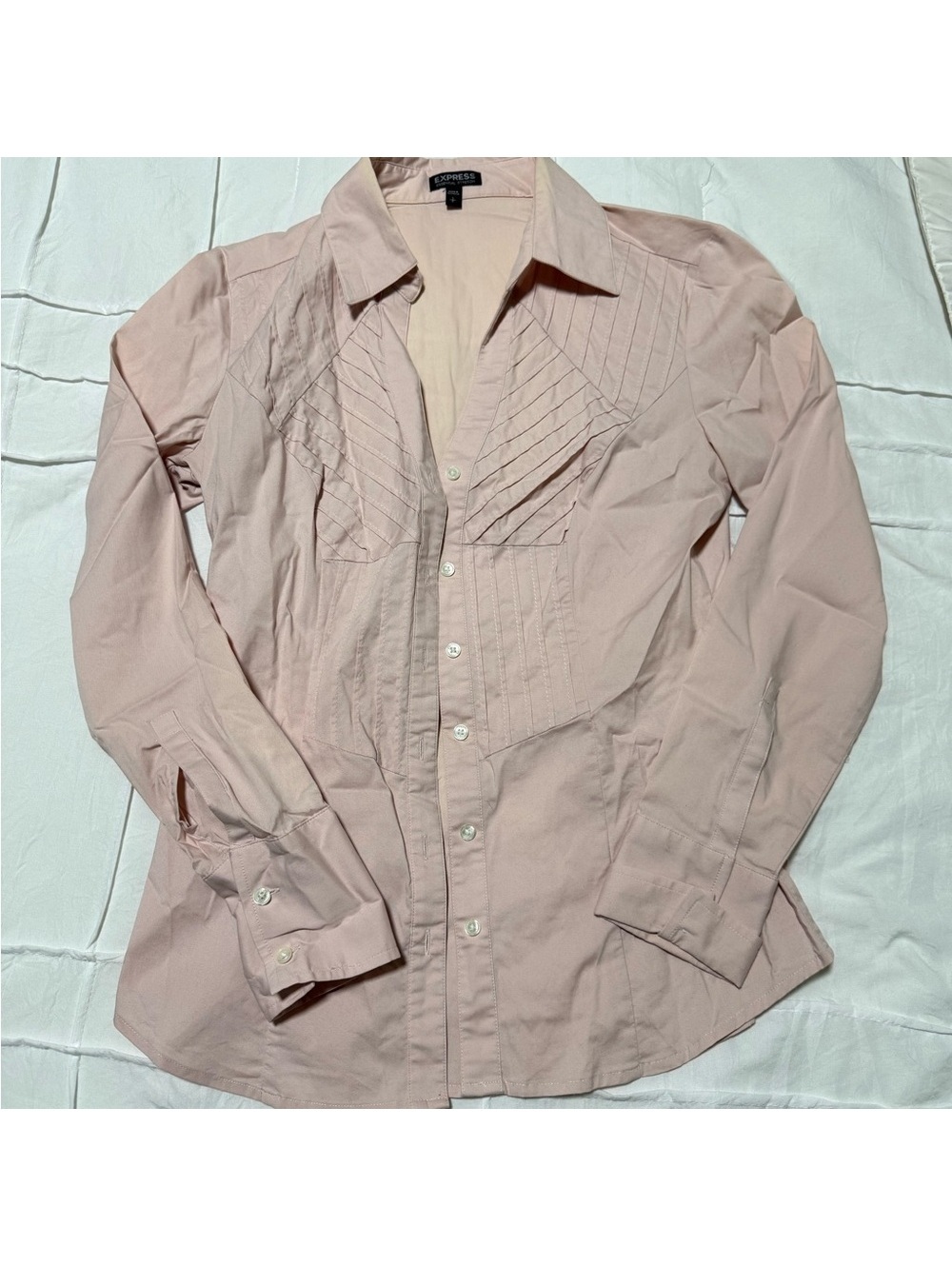 Women’s Express Light Pink Casual Button Down Shirt- Size S